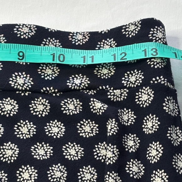 💙 LOFT Navy White Midi Skirt XS Flowy Stretch Women's Pull On Casual 💙 - Picture 10 of 12